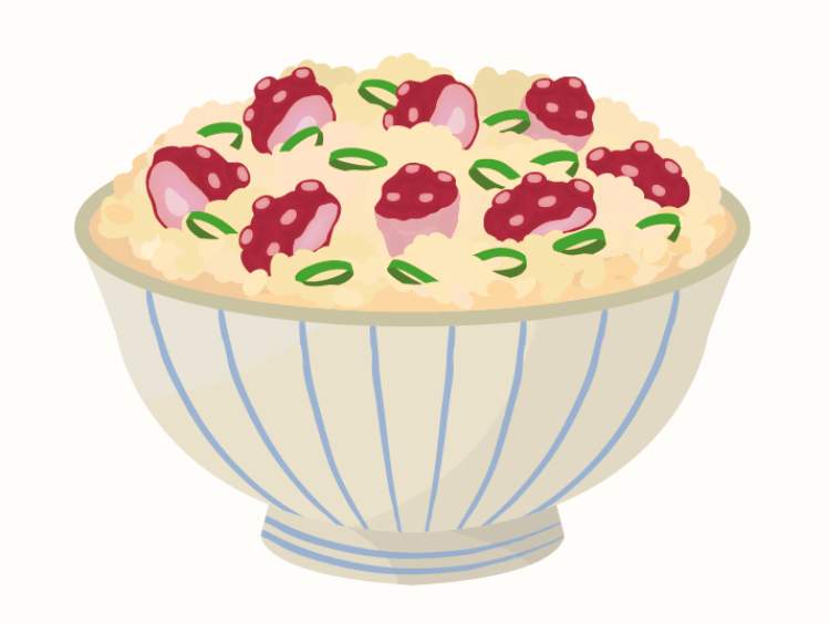 【郷土料理・三重県】「たこ飯（米3合分）」（食育レシピ）