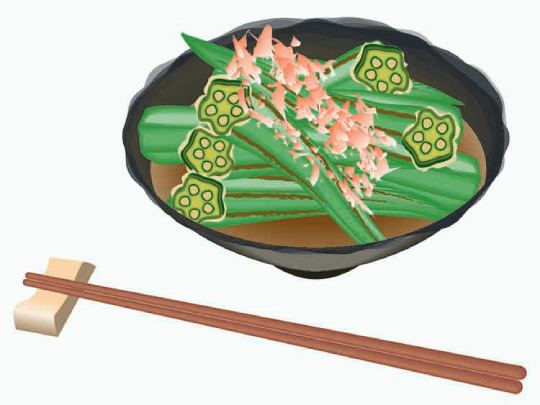 オクラのおかか和え