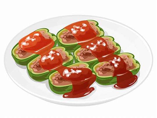 ピーマンの肉詰め