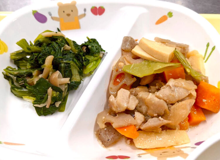 根菜たっぷり「筑前煮」給食（東京都 こども園）委託給食・自園給食