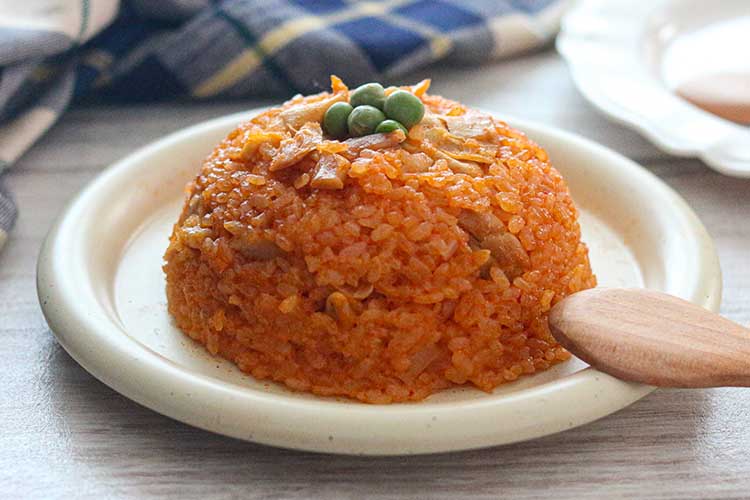 「炊飯器でらくらく簡単！ ケチャップライス」幼稚園・保育園の給食レシピ（富喜屋オリジナル食育レシピ）