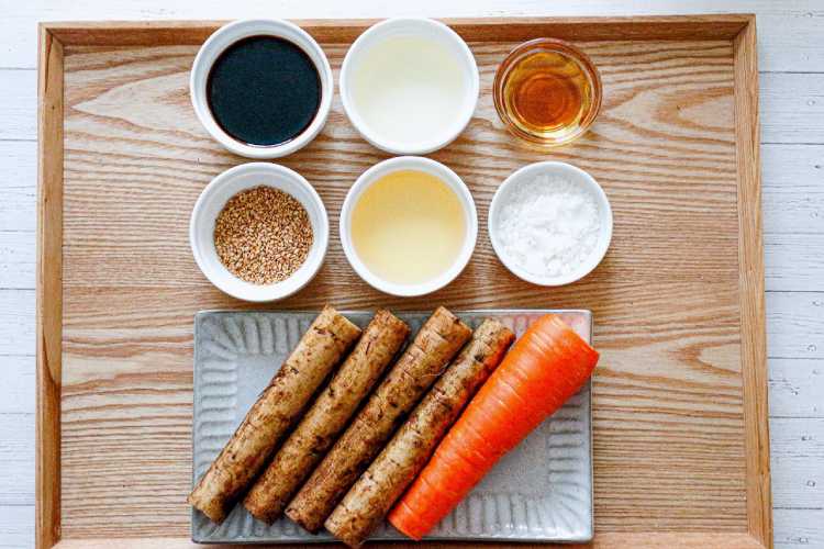 4人分の材料｜「きんぴらごぼう」幼稚園・保育園の人気の給食レシピ（富喜屋オリジナル食育レシピ）